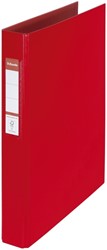 Classeur Esselte VIVIDA A4 4 anneaux méc-O 25mm PP rouge