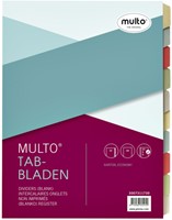 Intercalaire Multo A4 23 perforations 10 onglets carton assorti