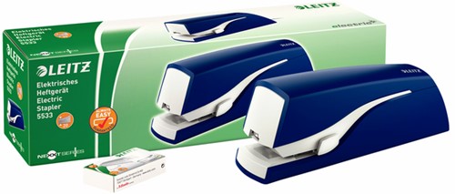 Agrafeuse électrique Leitz NeXXt Flatclinch 20 feuilles bleu-2