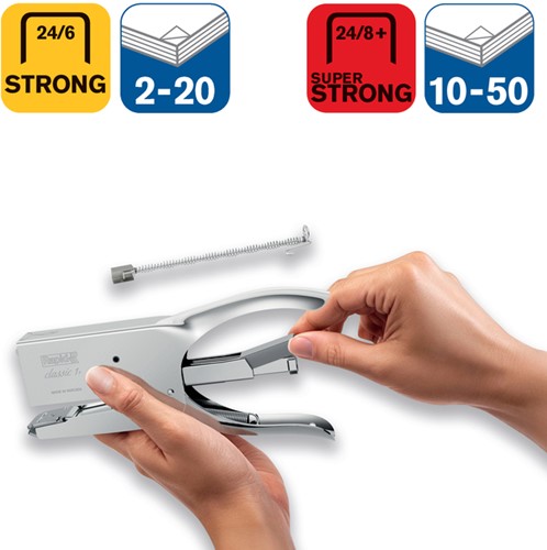 Pince agrafeuse Rapid 1DX 24/6 50 feuilles chrome-2