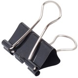 Pince à papier MAUL 213 Foldback 25mm noir 12 pièces-2