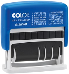 Cachet à Formules+Date Colop Printer Mini S 120/WD 12 textes NL