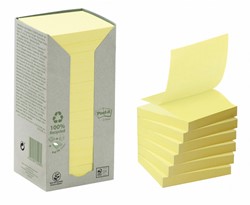 Bloc-mémos Post-it Z-Notes R330-1T 76x76mm recyclé jaune 16 pièces