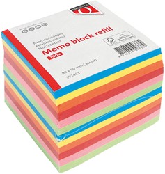 Bloc mémos Quantore 90x90mm 700 feuilles volantes assorti