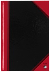 Cahier de notes Bantex noir/rouge A5 ligné 70g 96 feuilles
