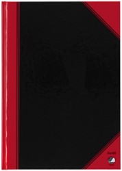 Cahier de notes Bantex noir/rouge A4 ligné 70g 96 feuilles