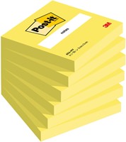 Bloc-mémos Post-it 654 76x76mm néon jaune 100 feuilles