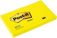 Bloc-mémos Post-it 655 76x127mm 100 feuilles néon jaune-2