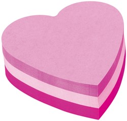 Bloc-mémos 3M Post-it 2007 70x70mm cube coeur rose