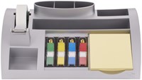 Organiseur de bureau Post-it C50 gris argenté avec contenu