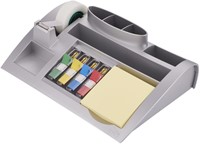 Bureau organiser Post-it C50 zilvergrijs incl inhoud-3