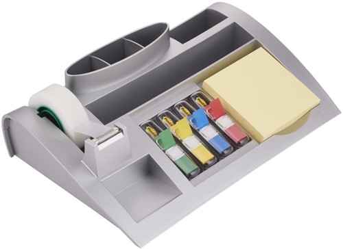 Bureau organiser Post-it C50 zilvergrijs incl inhoud-1