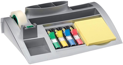Bureau organiser Post-it C50 zilvergrijs incl inhoud-2