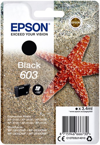 Cartouche d'encre Epson 603 T03U1 noir