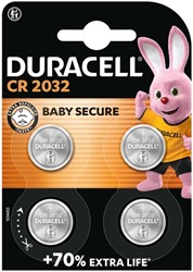 Pile bouton Duracell 4x CR2032 lithiun Ø20mm 3V-180mAh