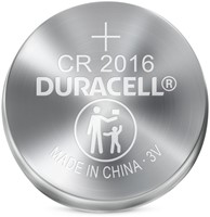 Pile bouton Duracell 2x CR2016 lithium Ø20mm 3V-90mAh-2