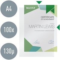 Pochette modèle L Leitz Premium A4 PP 0,13mm transparent 100 pièces-4