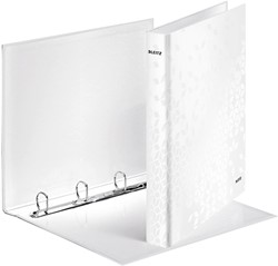 Classeur Leitz WOW A4 Maxi 4 anneaux méc-D 25mm blanc
