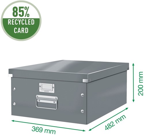 Opbergdoos Leitz Click & Store WOW groot 369x200x482mm geel-3
