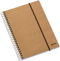 Notitieboek Kraft Line A5 140blz spiraal lijn