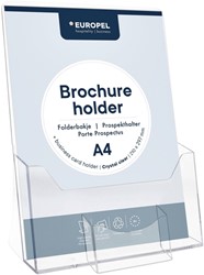 Présentoir de table Europel A4 avec bac cartes de visite acryl