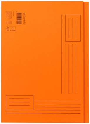 Chemise Quantore A4 bord décalé 250g orange