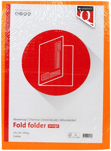 Chemise Quantore A4 bord décalé 250g orange-2