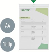 Insteekmap U-model Leitz Premium met ophangoog 0.20mm PVC A4 transparant 50 stuks-9