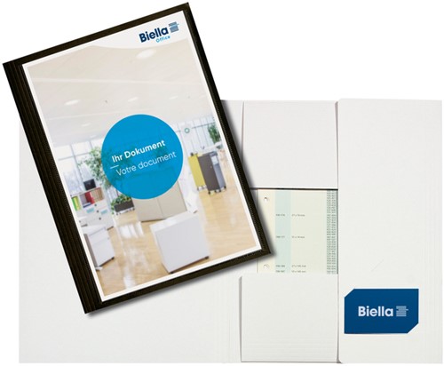 Dossier de présentation Pearl 2 A4 avec pochette 3 rabats blanc-3