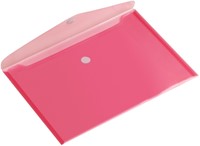 Pochette enveloppe Europel A5 paysage 250x180mm PP transparent rouge