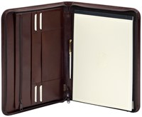 Conférencier Van der Spek 388 A4 zip cuir marron