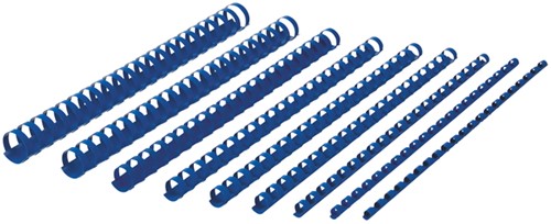 Reliure GBC 6mm 21 anneaux A4 bleu 100 pièces-3
