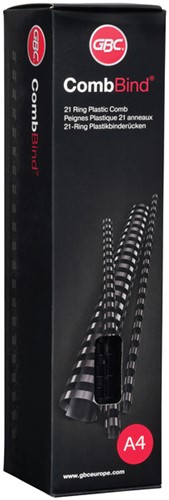 Reliure GBC 10mm 21 anneaux A4 rouge 100 pièces