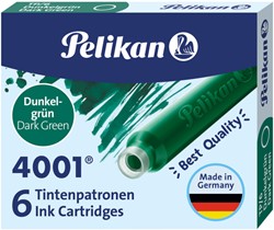 Cartouche d’encre Pelikan 4001 vert foncé 6 pièces