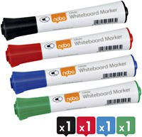 Marqueur tableau blanc Nobo Glide ogive 3mm assorti 4 pièces-2
