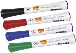 Marqueur tableau blanc Nobo Glide ogive 1mm assorti 4 pièces