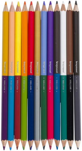 Crayon de couleur Bruynzeel Kids Twin Point set 12 couleurs-2