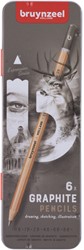 Crayons graphite Bruynzeel Expression set 6 duretés gris