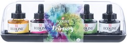 Encre Talens Ecoline avec  pipette set 5 couleurs primaires assorties