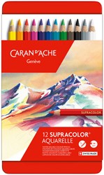 Crayon de couleur Caran d’Ache Supracolor boîte 12 pièces assorti