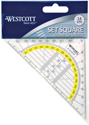 Equerre Géométrique Westcott 14cm transparent