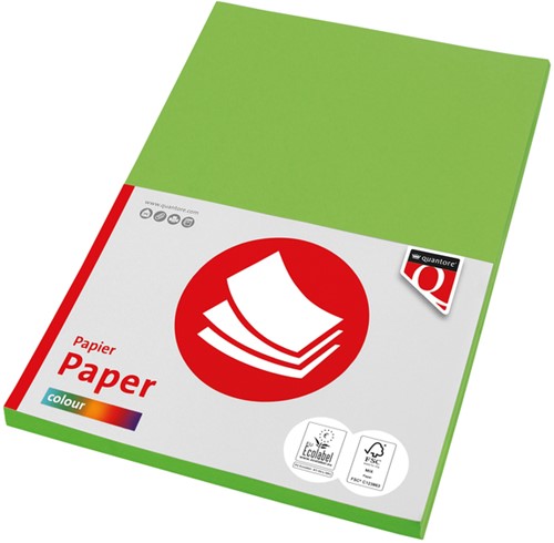 Papier copieur Quantore Colour A4 120g vert vif 100 feuilles