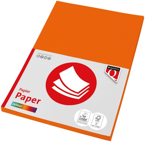 Papier copieur Quantore Colour A4 120g orange 100 feuilles