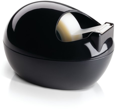 Dévidoir Scotch By Karim Rashid noir + 1 rouleau Magic tape 19mmx7,5m