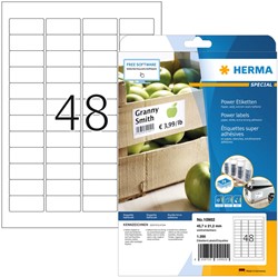 Etiquette HERMA Power 10902 45,7x21,2mm blanc 1200 pièces