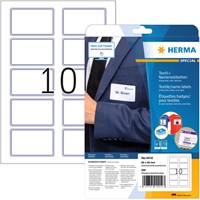 Etiquette badge HERMA 4410 80x50mm blanc bleu 200 pièces
