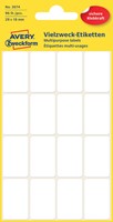 Etiket Avery 3074 29x18mm wit 96 stuks