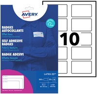 Badge adhésif Avery L4785-20 80x50mm  200 pièces-2