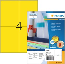 Etiquette HERMA 4396 105x148mm A6 jaune 400 pièces