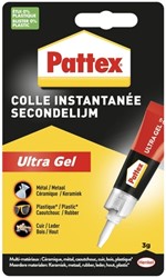 Colle seconde Pattex Ultra Gel tube 3g blister